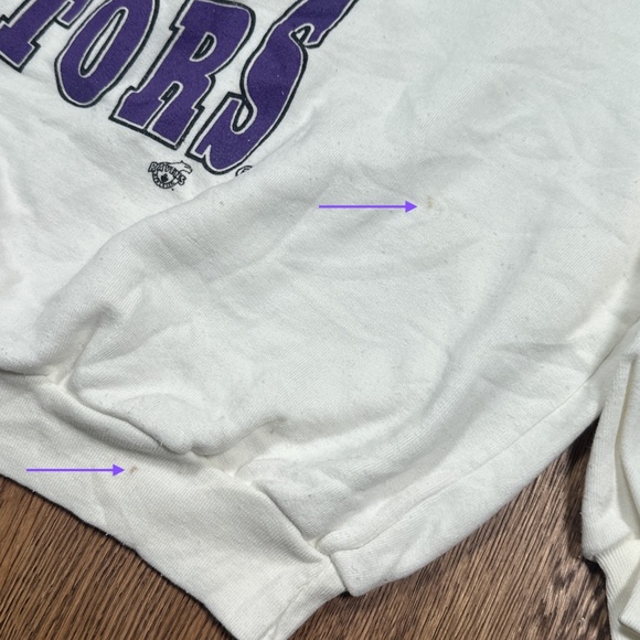 Vintage 90s Toronto Raptors Claw Logo Made in Canada Sweatshirt Mens Large - Picture 3 of 8